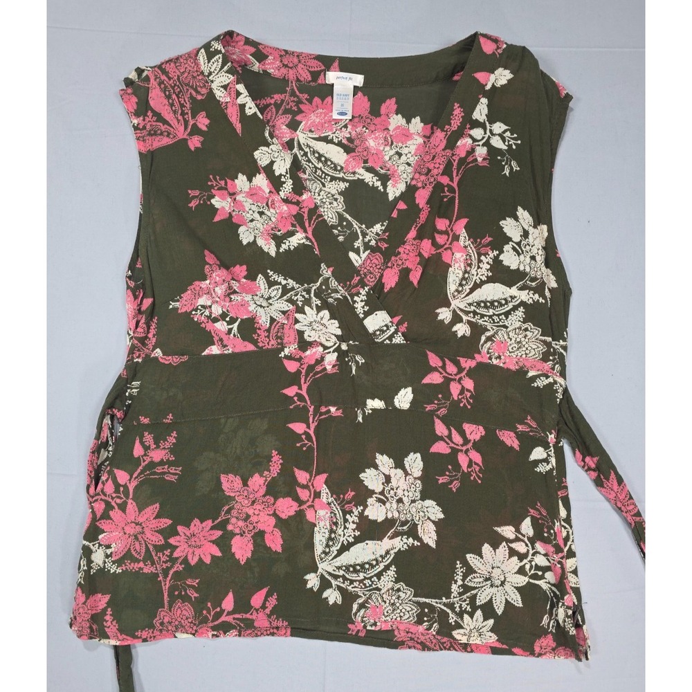 Old Navy Vintage Womens Perfect Fit Sleeveless Babydoll Top Floral Medium - Picture 1 of 6
